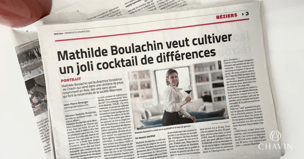 Chavin - « Mathilde Boulachin veut cultiver un joli cocktail de différence »