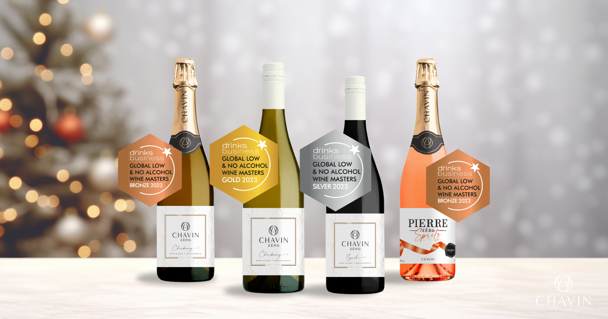 Chavin - Chavin Zéro and Pierre Zéro Spritz awarded medals by The Drink Business