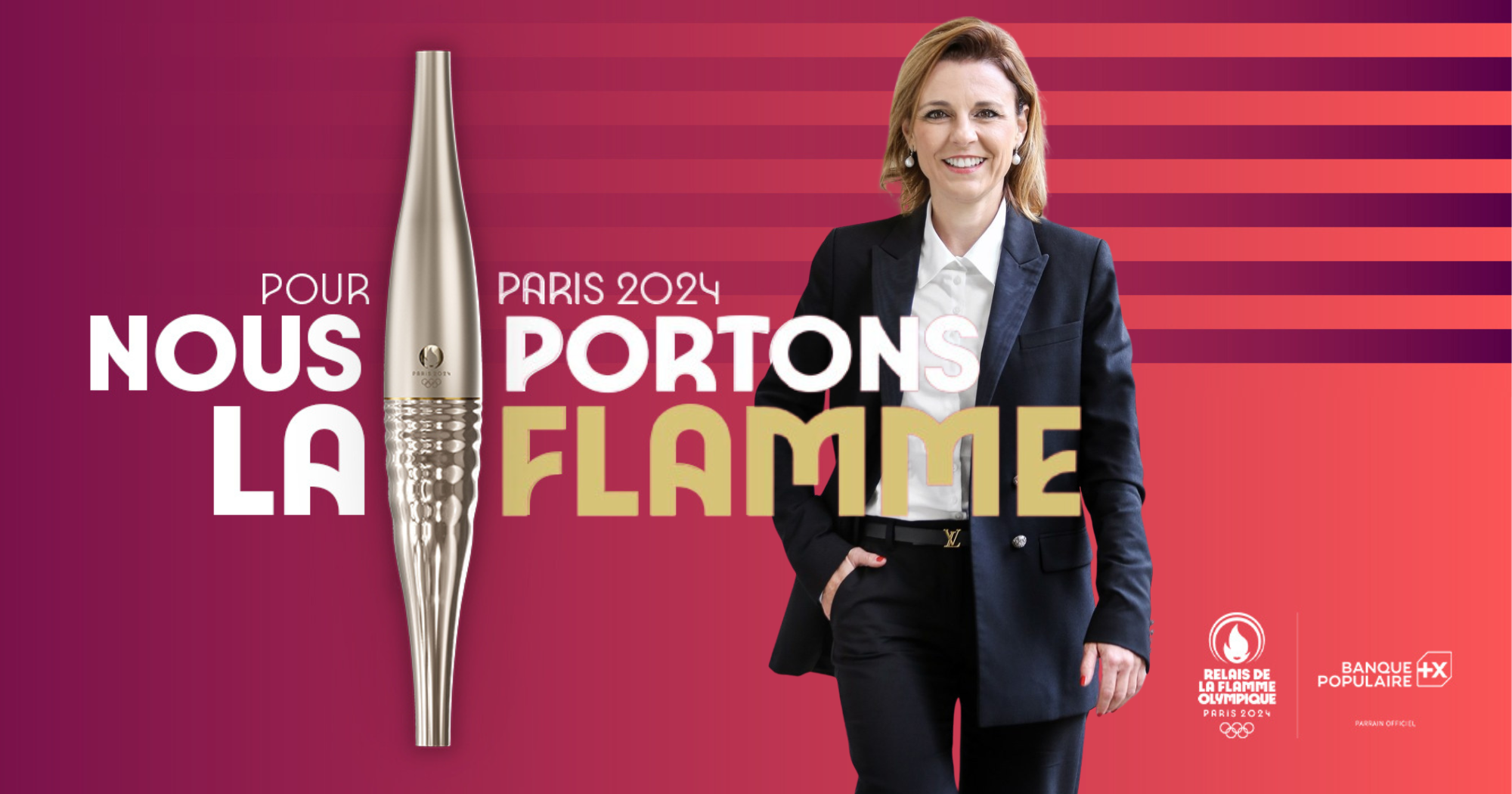 Chavin - Mathilde BOULACHIN porteuse de la flamme olympique de Paris 2024