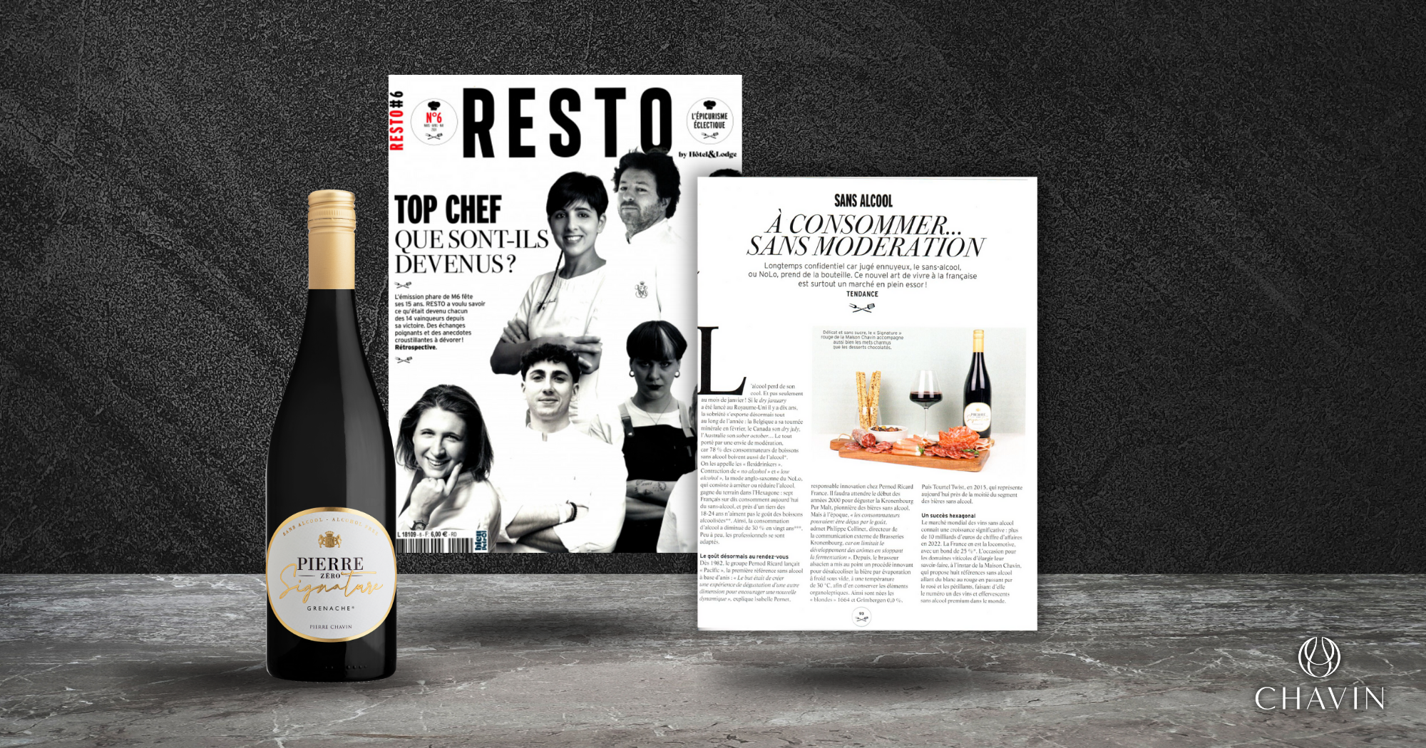 Chavin - Chavin à l’honneur dans « RESTO » par Hôtel&Lodge Magazine pour ses Offres Sans Alcool
