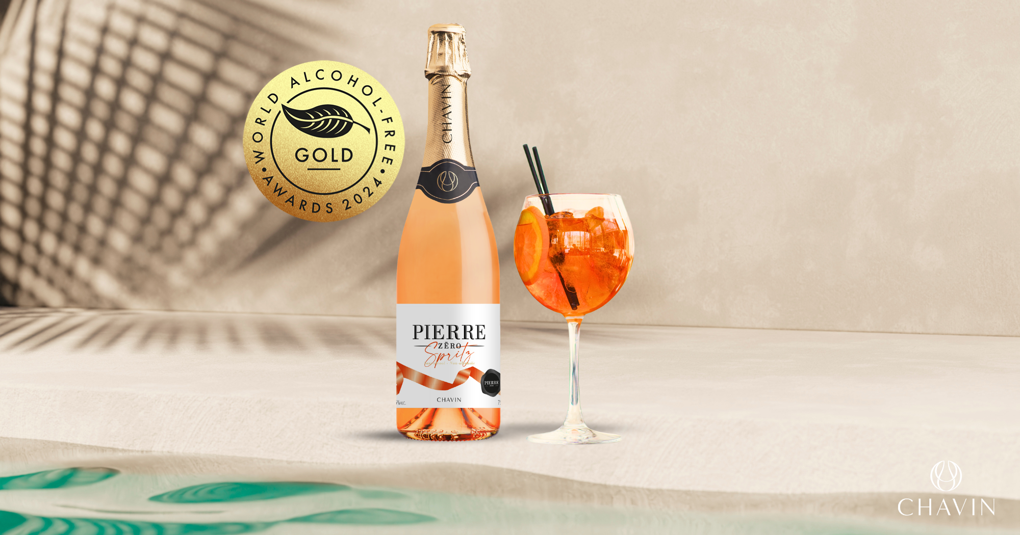 Chavin - CHAVIN clinches the gold medal at the 2024 World Alcohol Free Award for its alcohol-free Pierre Zu00e9ro Spritz