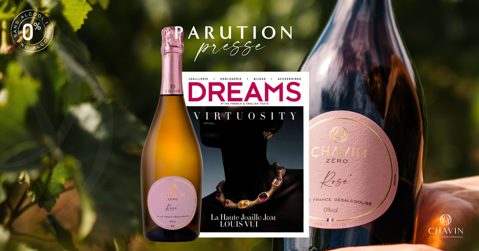 Chavin - Chavin Zu00e9ro Sparkling Rosu00e9 Featured in Dreams Magazine