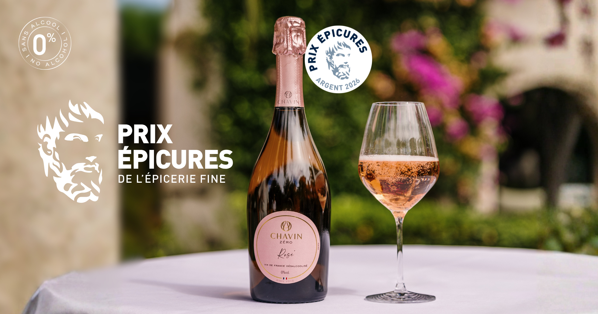 Chavin - Chavin Zéro Rosé Effervescent récompensé aux Trophées Épicures 2026