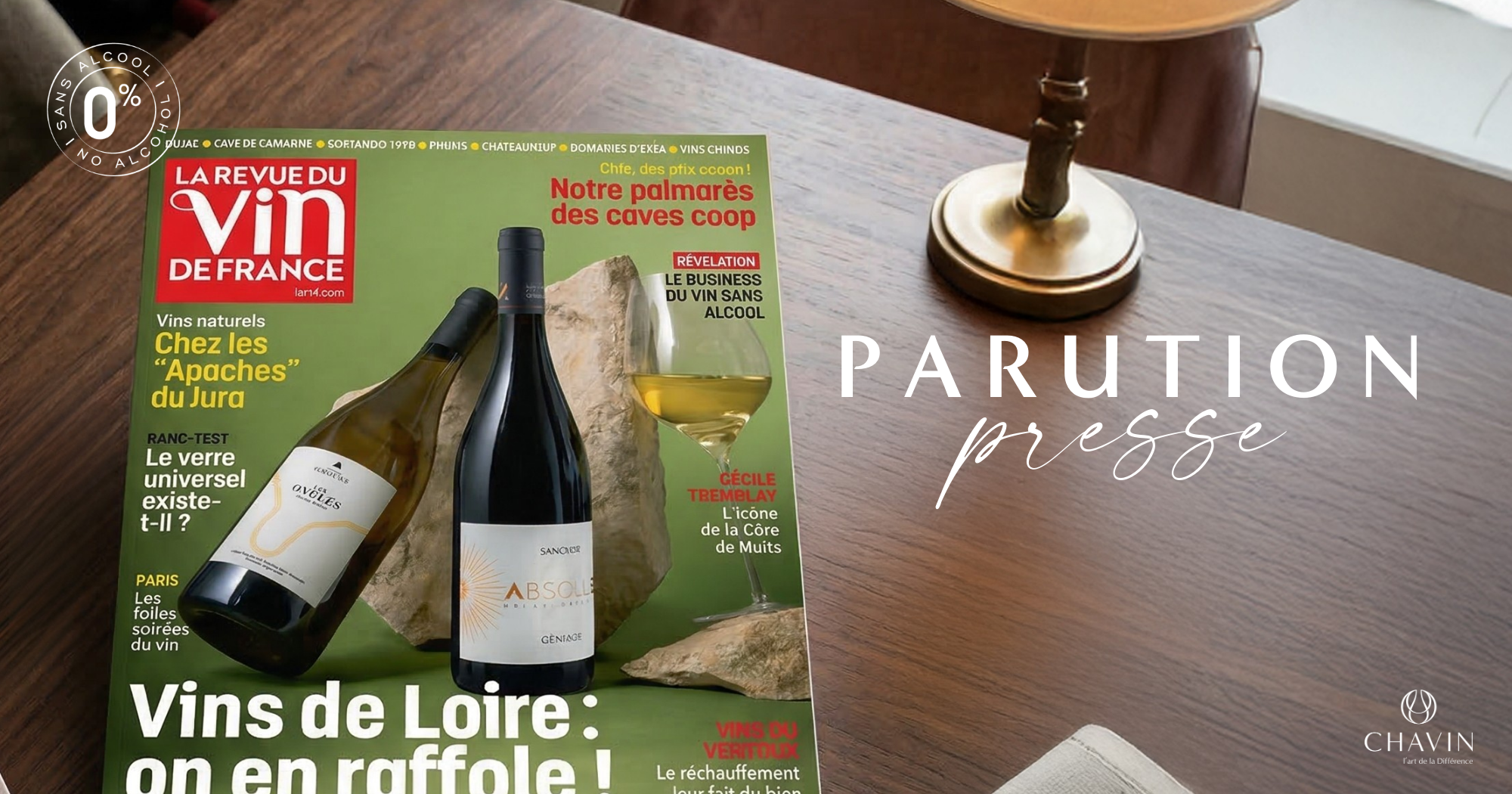 Chavin - Le vin sans alcool à l’honneur dans La Revue du vin de France