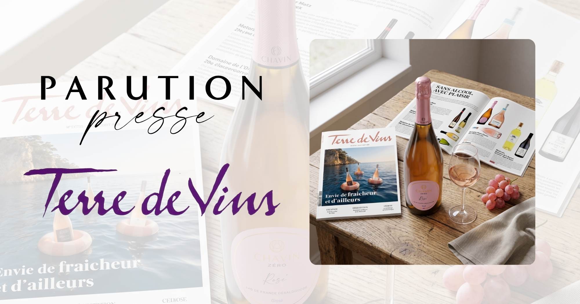 Chavin - Chavin Zéro Effervescent Rosé dans la sélection estivale de Terre de Vins